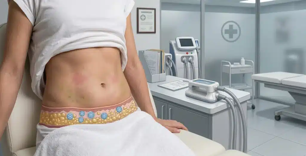 rougeur et ecchymoses légères après une séance de cryolipolyse